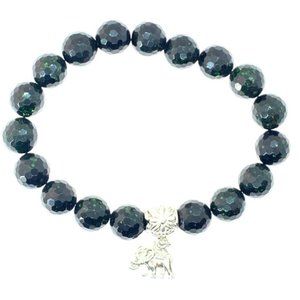 925ss elephant good luck charm beaded bracelet